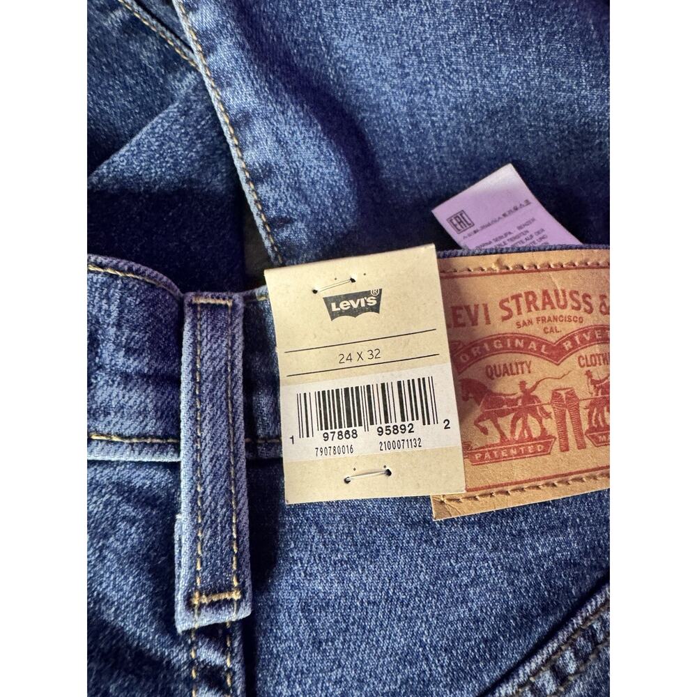 Levi Jeans Women Rib cage Straight Button Fly Size 24/32 - Picture 3 of 8